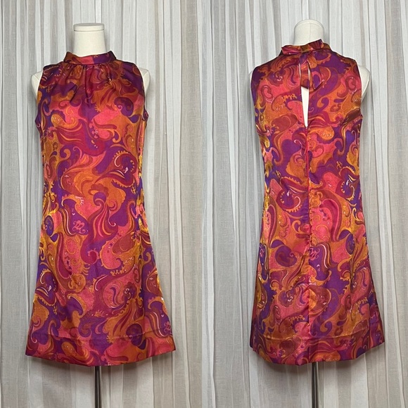 Vintage Dresses & Skirts - 60’s Vintage Peter Barron Psychedelic Mini Dress